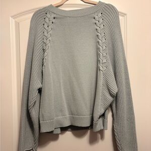 Simply Vera Vera Wang Light Blue Sweater with Braided Detail